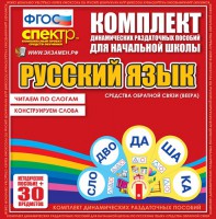 Динамические раздаточные пособия. Русский язык (веера). Читаем по слогам (слоги из двух букв). Конструируем слова (слоги из двух и трех букв). - fgospostavki.ru - Нижний Новгород