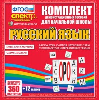 Динамические раздаточные пособия. Русский язык (комплект демонстрационных материалов). Касса букв, слогов, звуковых схем с набором интерактивных таблиц. - fgospostavki.ru - Нижний Новгород