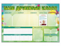 Стенд-уголок магнитно-маркерный "Наш дружный класс" - fgospostavki.ru - Нижний Новгород