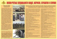 Плакат "Военно-учетные специальности солдат, матросов, сержантов и старшин" - fgospostavki.ru - Нижний Новгород