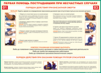 Таблица "Порядок действий при внезапной смерти" (100х140 сантиметров, винил) - fgospostavki.ru - Нижний Новгород