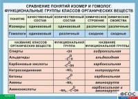 Таблица. Сравнение понятий изомер и гомолог. Функциональные группы классов органических веществ. - fgospostavki.ru - Нижний Новгород