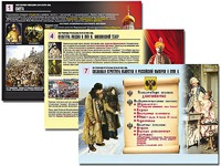Комплект таблиц по истории "История России XVI - XVIII вв." раздаточные (цветные, ламинированные, А4, 10 штук) - fgospostavki.ru - Нижний Новгород