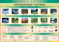 Таблица "Экология. Обобщающие таблицы" (100х140 сантиметров, винил) - fgospostavki.ru - Нижний Новгород