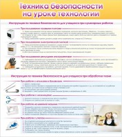 Стенд "Техника безопасности на уроке технологии" - fgospostavki.ru - Нижний Новгород