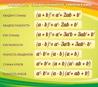 Стенд "Формулы сокращенного умножения" Вариант 3 - fgospostavki.ru - Нижний Новгород