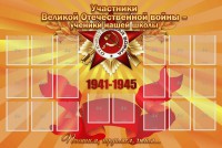 Стенд "Участники ВОВ - ученики нашей школы" - fgospostavki.ru - Нижний Новгород