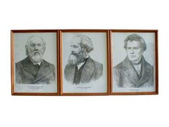 Портреты выдающихся физиков (деревянная рамка, под стеклом) - fgospostavki.ru - Нижний Новгород