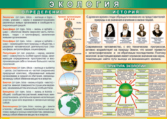 Таблица "Экология. Определения и история" (100х140 сантиметров, винил) - fgospostavki.ru - Нижний Новгород