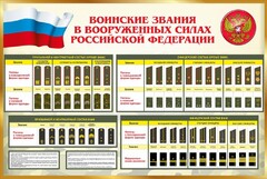 Стенд "Воинские звания в вооруженных силах РФ" - fgospostavki.ru - Нижний Новгород