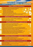 Стенд "Правила выполнения лабораторных работ по биологии" Вариант 2 - fgospostavki.ru - Нижний Новгород