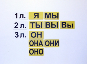 Набор магнитных карточек "Личные местоимения" (фон жёлтый) - fgospostavki.ru - Нижний Новгород