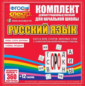 Динамические раздаточные пособия. Русский язык (комплект демонстрационных материалов). Касса букв, слогов, звуковых схем с набором интерактивных таблиц. - fgospostavki.ru - Нижний Новгород