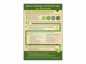 Стенд "Правила выполнения лабораторных работ по биологии" Вариант 1 - fgospostavki.ru - Нижний Новгород