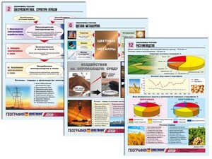 Комплект таблиц по географии "Экономика России" раздаточные (цветные, ламинированные, А4, 16 штук) - fgospostavki.ru - Нижний Новгород