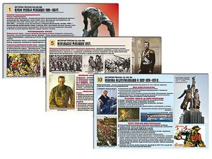 Комплект таблиц по истории "История России XX - XXI вв." раздаточные (цветные, ламинированные, А4, 12 штук) - fgospostavki.ru - Нижний Новгород