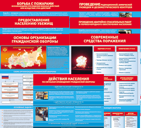 Комплект таблиц "Основы гражданской обороны (МЧС РФ)" 13 штук. - fgospostavki.ru - Нижний Новгород