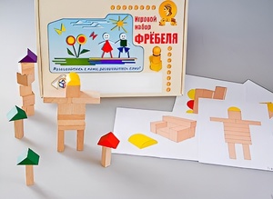 Игровой набор Фребеля "Конструктор деревянный без соединений-3" (Серия "Эксперимент") - fgospostavki.ru - Нижний Новгород