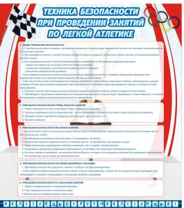 Стенд "Техника безопасности занятий по легкой атлетике" - fgospostavki.ru - Нижний Новгород