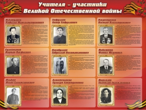 Стенд "Учителя-участники Великой Отечественной войны" - fgospostavki.ru - Нижний Новгород