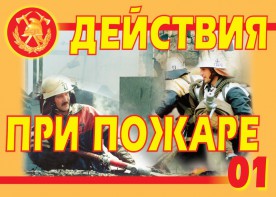 Комплект плакатов "Действия при пожаре" - fgospostavki.ru - Нижний Новгород