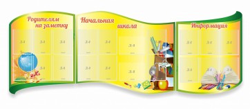 Стенд "Начальная школа" резной из 3-х частей - fgospostavki.ru - Нижний Новгород