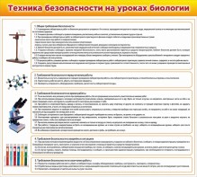 Стенд "Техника безопасности на уроках биологии" Вариант 2 - fgospostavki.ru - Нижний Новгород