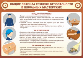 Стенд "Общие правила техники безопасности в школьных мастерских" - fgospostavki.ru - Нижний Новгород