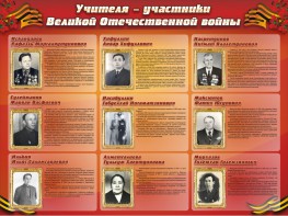 Стенд "Учителя-участники Великой Отечественной войны" - fgospostavki.ru - Нижний Новгород