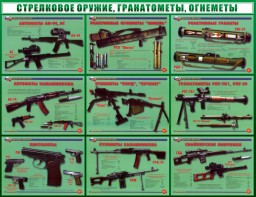 Стенд "Стрелковое оружие, гранатометы, огнеметы" Вариант 2 - fgospostavki.ru - Нижний Новгород